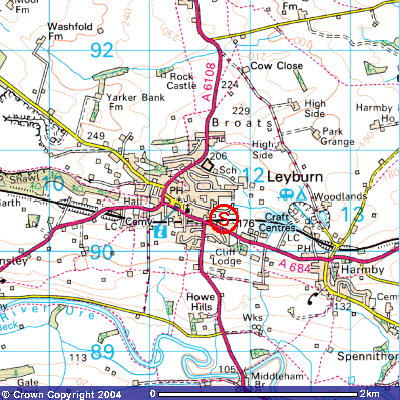 location map of leyburn station