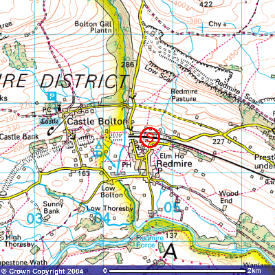 location map of redmire station