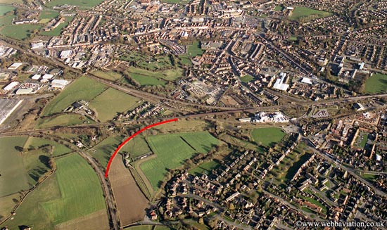 aerial photo of the south curve