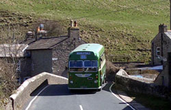 vintage bus at Bainbridge